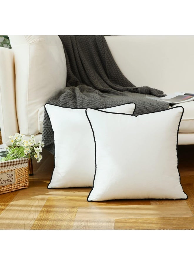 DUNISO 2Pcs Throw Pillow Covers,Soft Square Cushion Cases,Modern Minimalist Style Pillow Covers,Comfortable and Durable,for Couch Chair Sofa Bed Living Room Home Decor ,40*40cm - Image 3